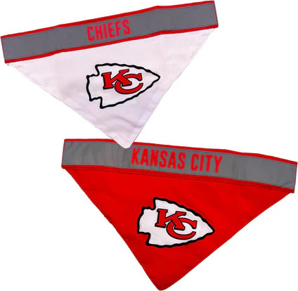 Kansas City Chiefs Reflective and Reversible Dog Bandana