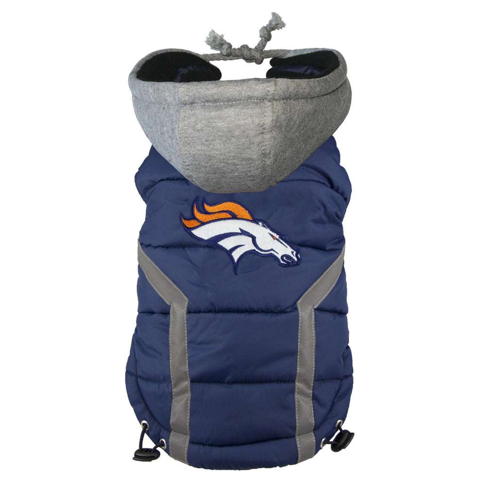 Denver Broncos Dog Puffer Vest