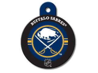 Buffalo Sabres Round Hockey Puck Dog ID Tag
