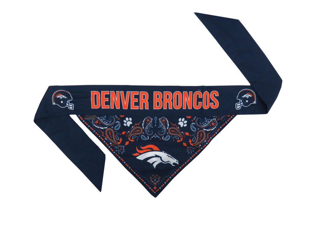 Denver Broncos Reversible Dog Bandana