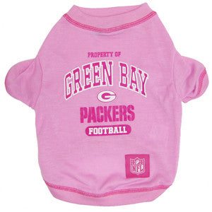 Green Bay Packers Pink Dog T-Shirt