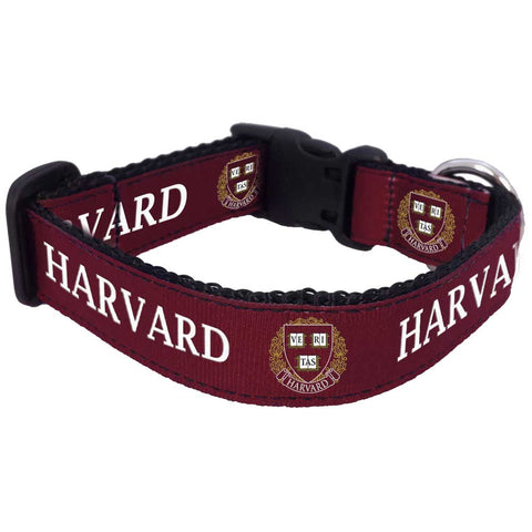 Harvard Crimson Premium Dog Collar