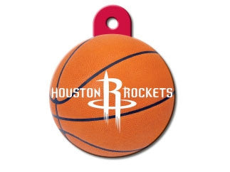 Houston Rockets Round Basketball Dog ID Tag