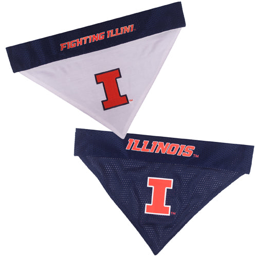 Illinois Fighting Illini Reversible Dog Bandana