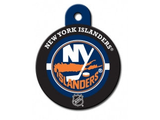 New York Islanders Round Hockey Puck Dog ID Tag