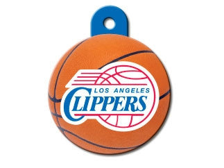 LA Clippers Round Basketball Dog ID Tag