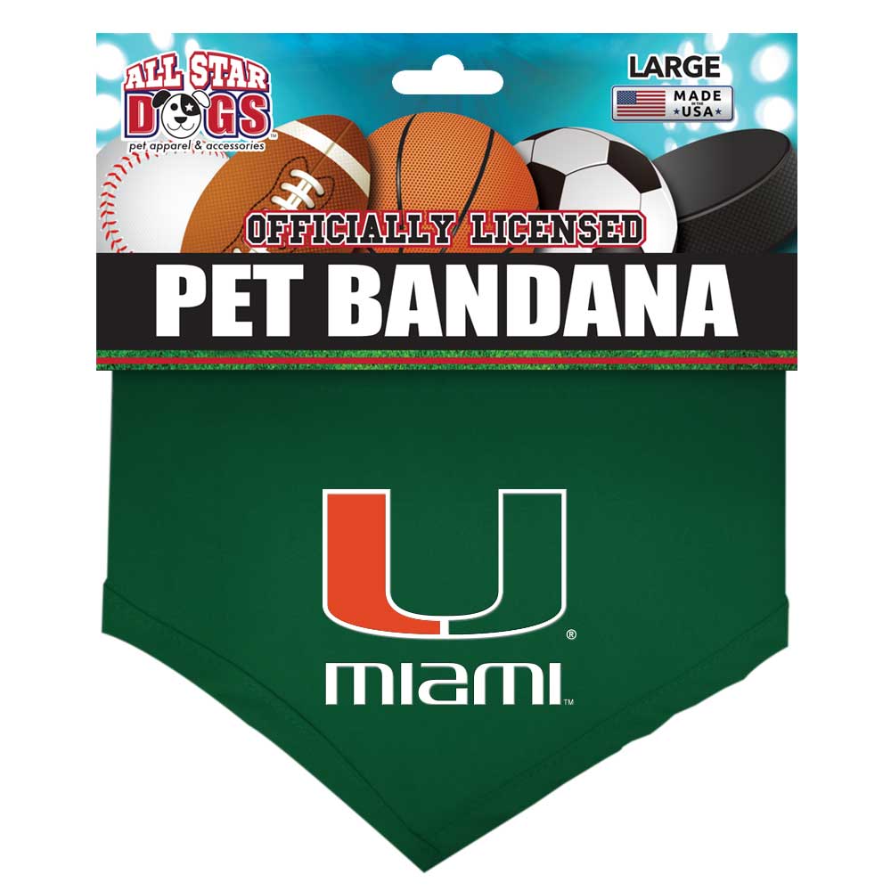 Miami Hurricanes Dog Bandana