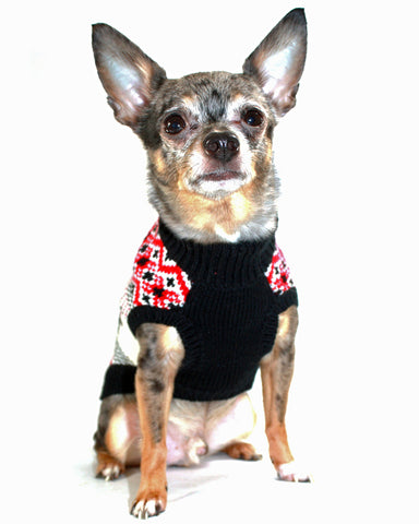 Moose Lodge Holiday Dog Sweater