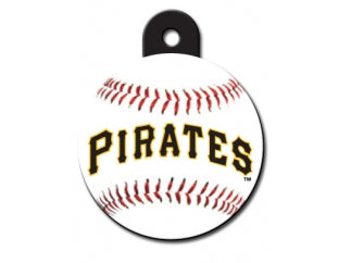 Pittsburgh Pirates Round Baseball Dog ID Tag