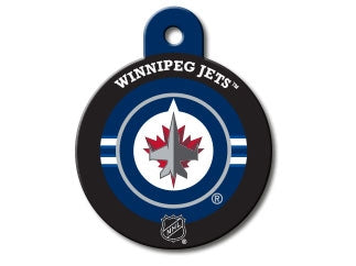 Winnipeg Jets Round Hockey Puck Dog ID Tag