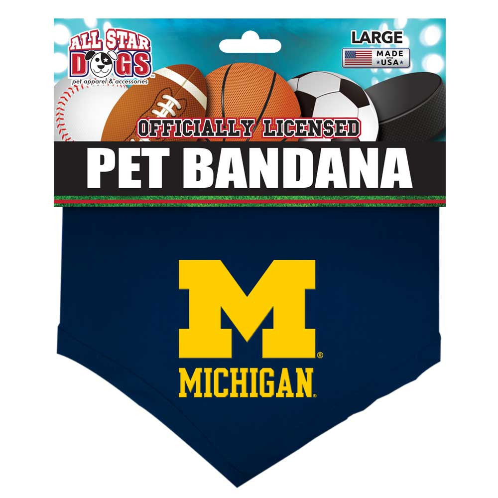 Michigan Wolverines Pet Bandanna