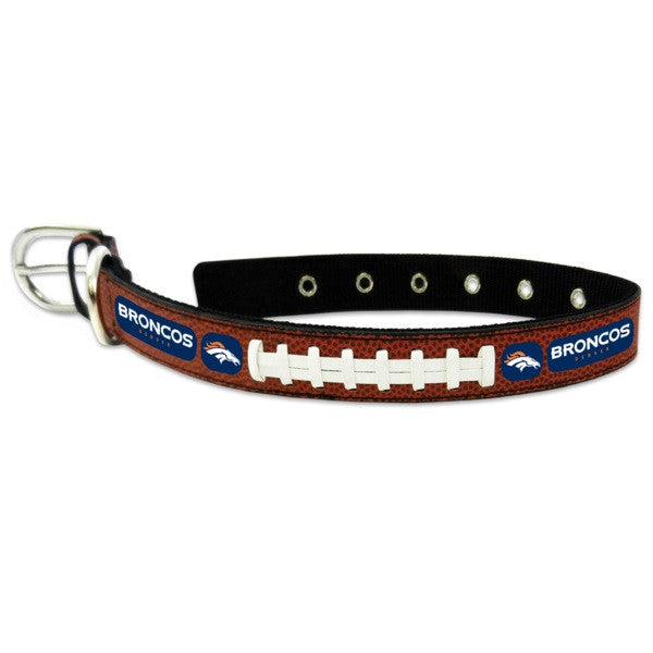 Denver Broncos Leather Dog Collar