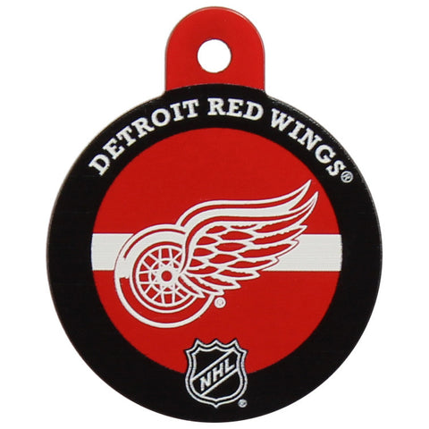 Detroit Red Wings Round Hockey Puck Dog ID Tag