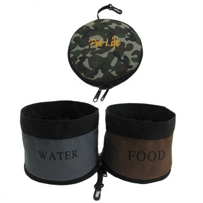Double Travel Dog Bowl by Pet Life