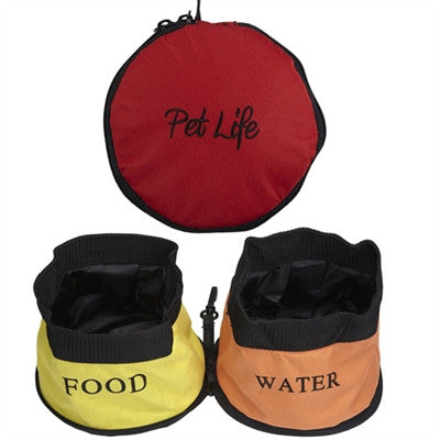 Double Travel Dog Bowl by Pet Life