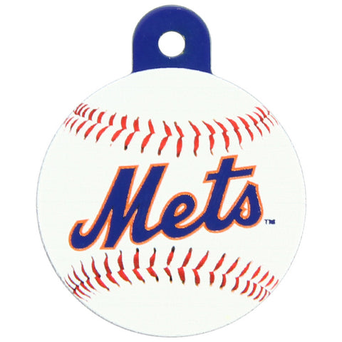 New York Mets Round Baseball Dog ID Tag