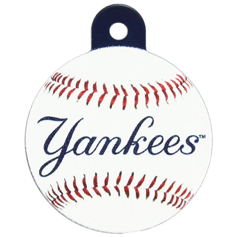 New York Yankees Round Baseball Dog ID Tag