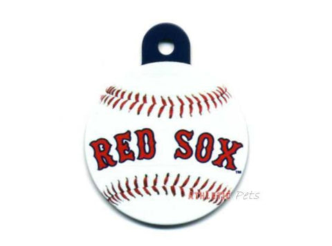 Boston Red Sox Round Baseball Dog ID Tag