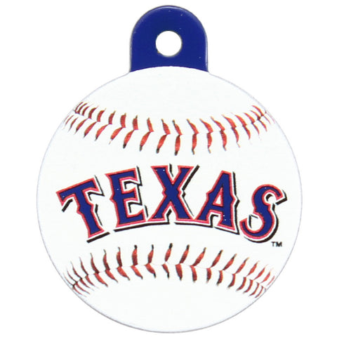 Texas Rangers Round Baseball Dog ID Tag