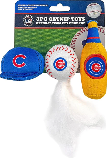 Chicago Cubs 3-piece Cat Nip Toy Set