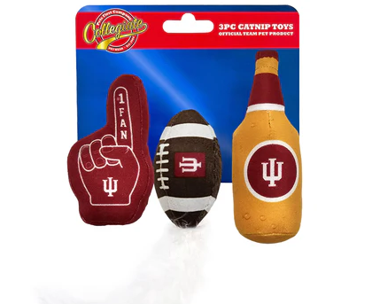 Indiana Hoosiers 3-piece Cat Nip Toy Set