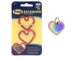 3-pack Red Heart ID Tag Silencer / Protector