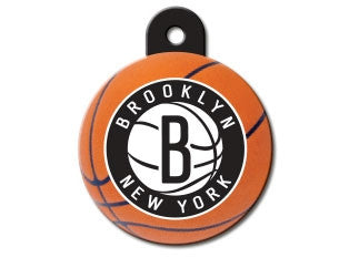 Brooklyn Nets Round Basketball Dog ID Tag