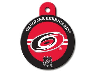 Carolina Hurricanes Round Hockey Puck Dog ID Tag