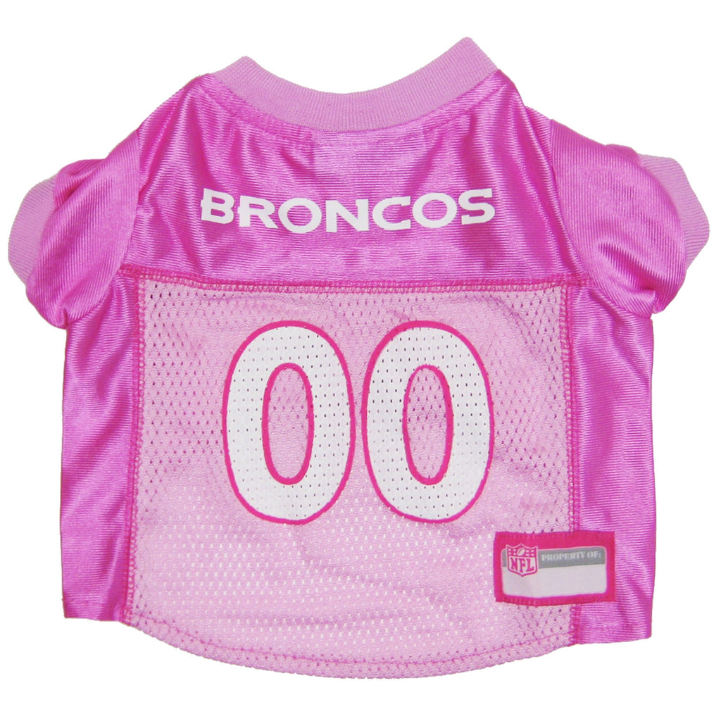 Denver Broncos Pink Dog Jersey