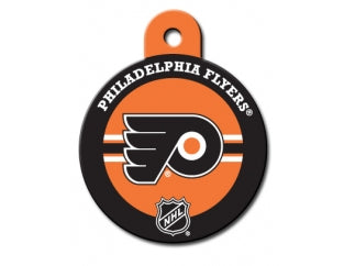 Philadelphia Flyers Round Hockey Puck Dog ID Tag