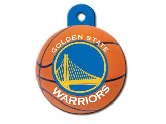 Golden State Warriors Round Basketball Dog ID Tag