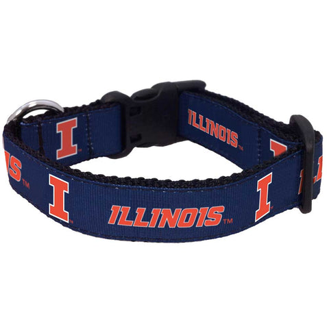 Illinois Fighting Illini Premium Dog Collar