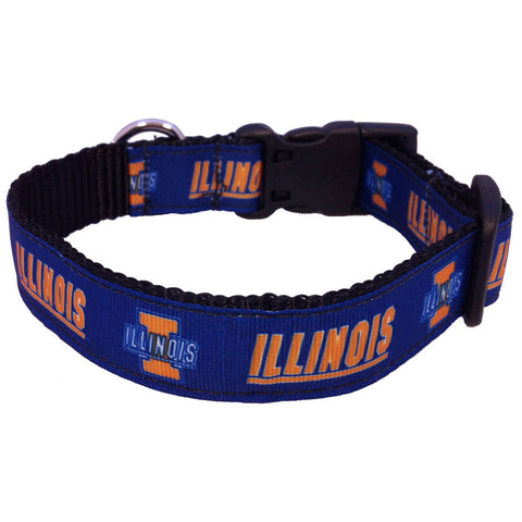 Illinois Fighting Illini Premium Dog Collar