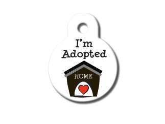 I'm Adopted Cat ID Tag