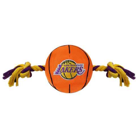 LA Lakers Basketball Nylon and Rope Toy