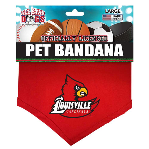 Louisville Pet Bandana  Louisville Cardinals Dog Bandana