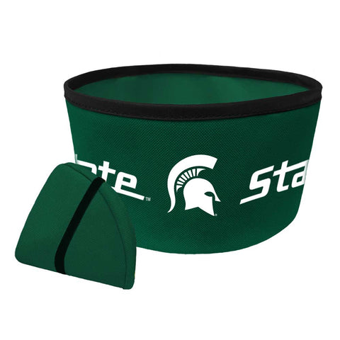 Michigan State Spartans Collapsible Travel Bowl