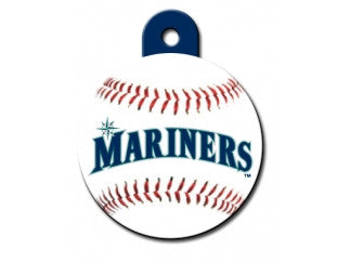 Seattle Mariners Round Baseball Dog ID Tag