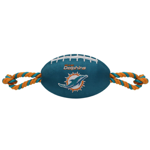 Miami Dolphins Nylon Football Dog Toy