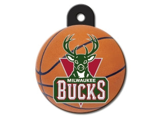 Milwaukee Bucks Round Basketball Dog ID Tag