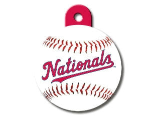 Washington Nationals Round Baseball Dog ID Tag