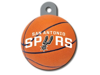 San Antonio Spurs Round Basketball Dog ID Tag