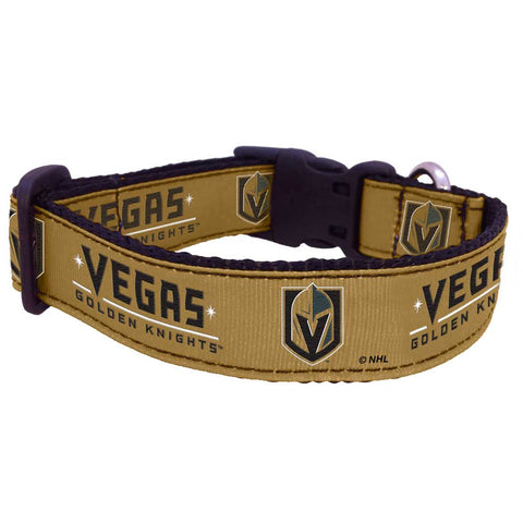 Pets First NHL Vegas Golden Knights Cat and Dog Collar - Heavy