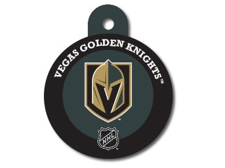 Vegas Golden Knights Round Hockey Puck Dog ID Tag
