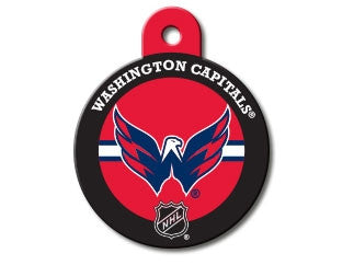 Washington Capitals Round Hockey Puck Dog ID Tag