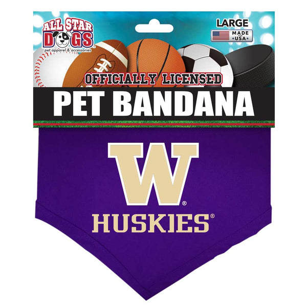 Washington Huskies Dog Bandana Athletic Pets