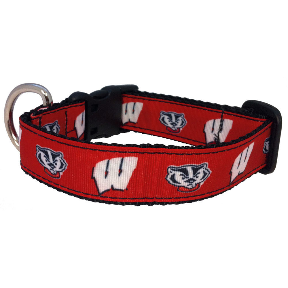 Wisconsin Badgers Premium Dog Collar