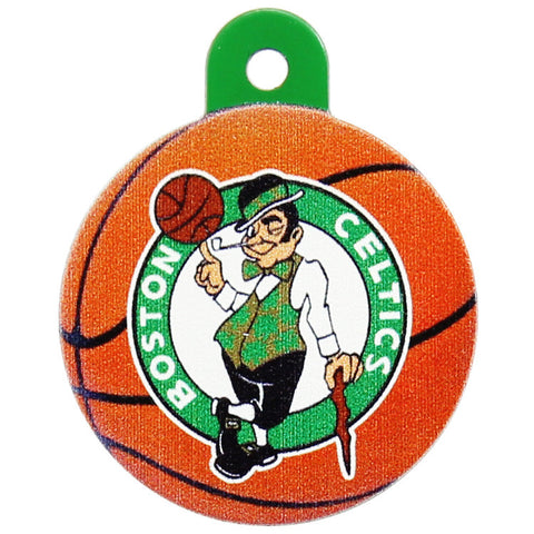Boston Celtics Round Basketball Dog ID Tag