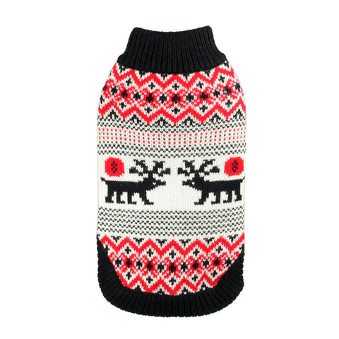 Moose Lodge Holiday Dog Sweater