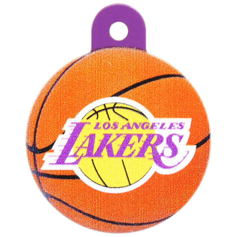 LA Lakers Round Basketball Dog ID Tag